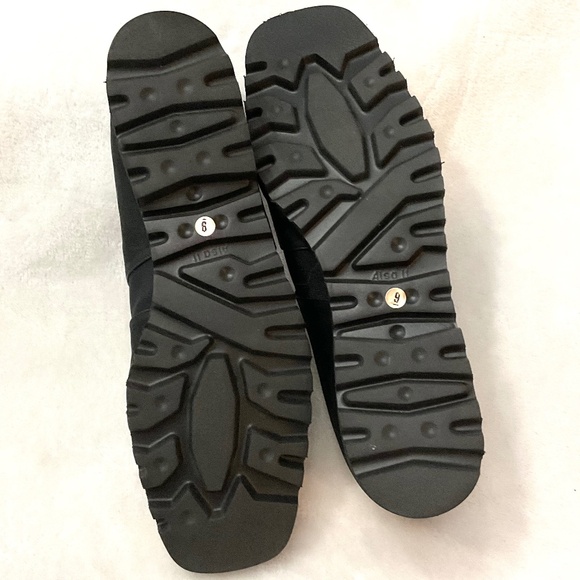 Black Aquatalia by Marvin K Suede Stretchy Slip On Comfort Platform Loafer Sz 9 - Picture 9 of 13